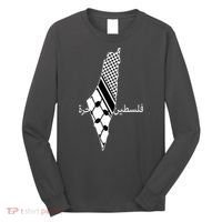 Keffiyeh Scarf Palestine Map Arabic Free Palestine Long Sleeve Shirt thumb 0