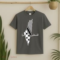 Keffiyeh Scarf Palestine Map Arabic Free Palestine T-Shirt thumb 2