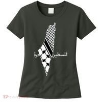 Keffiyeh Scarf Palestine Map Arabic Free Palestine Women's T-Shirt thumb 0