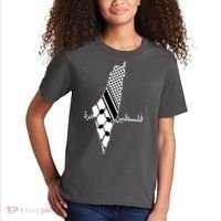 Keffiyeh Scarf Palestine Map Arabic Free Palestine Kids T-Shirt thumb 2