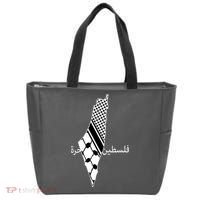 Keffiyeh Scarf Palestine Map Arabic Free Palestine Tote Bag thumb 0