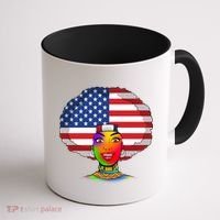 Kente African American Woman Coffee Mug thumb 1