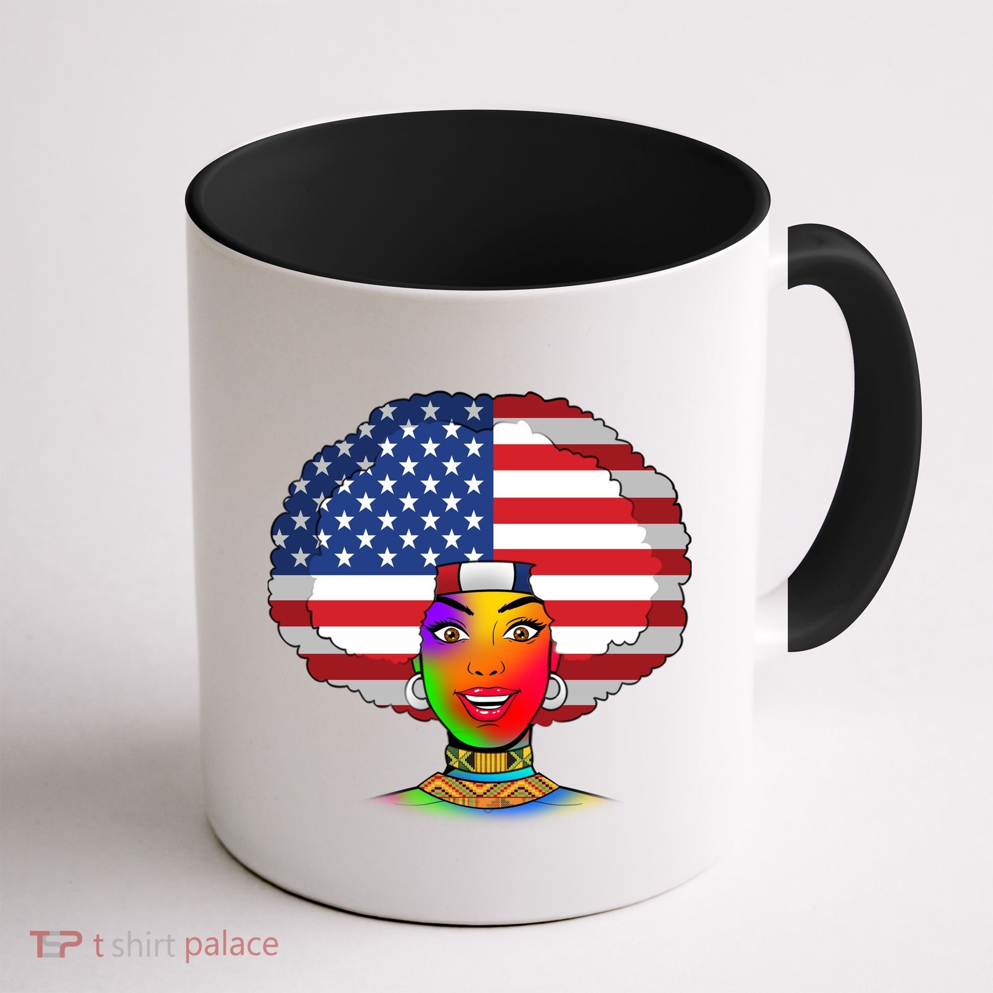 Kente African American Woman Coffee Mug