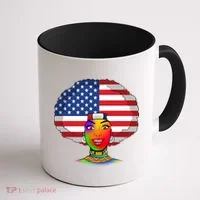 Kente African American Woman Coffee Mug thumb 1