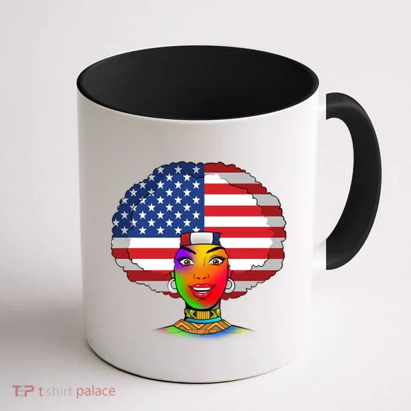 Kente African American Woman Coffee Mug