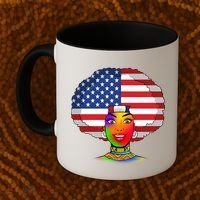 Kente African American Woman Coffee Mug thumb 2