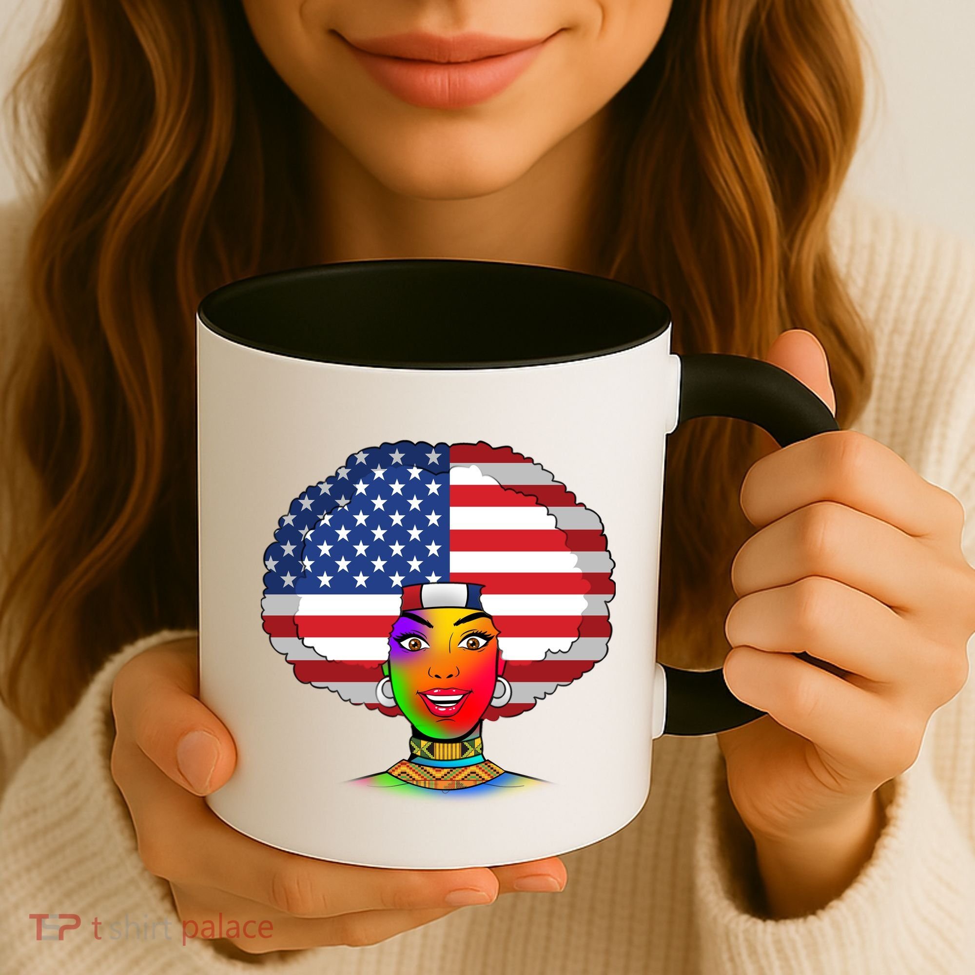 Kente African American Woman Coffee Mug
