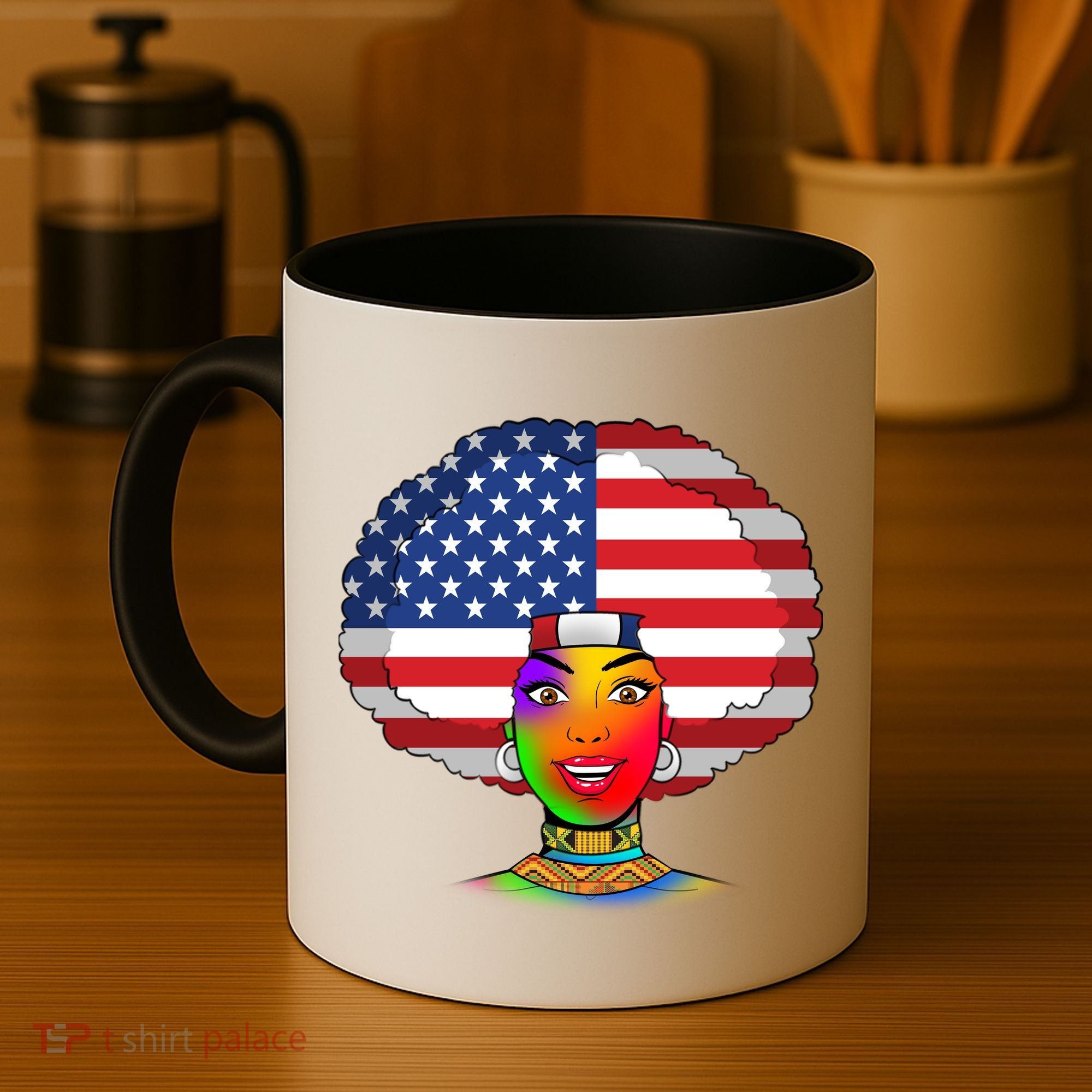 Kente African American Woman Coffee Mug
