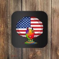 Kente African American Woman Coaster thumb 0