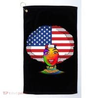 Kente African American Woman Golf Towel thumb 0