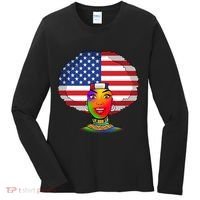 Kente African American Woman Women's Long Sleeve Shirt thumb 0