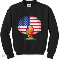 Kente African American Woman Kids Sweatshirt thumb 0
