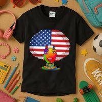 Kente African American Woman Kids T-Shirt thumb 3