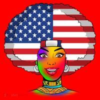 Kente African American Woman Santa Hat thumb 1