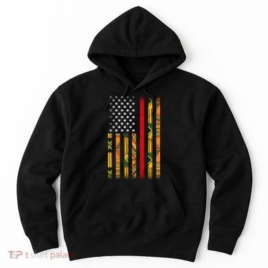 Kente US African American Flag Hoodie