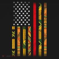 Kente US African American Flag Apron thumb 3