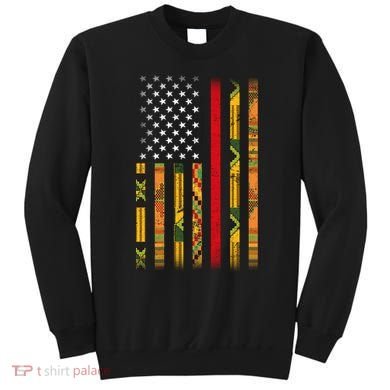Kente US African American Flag Sweatshirt