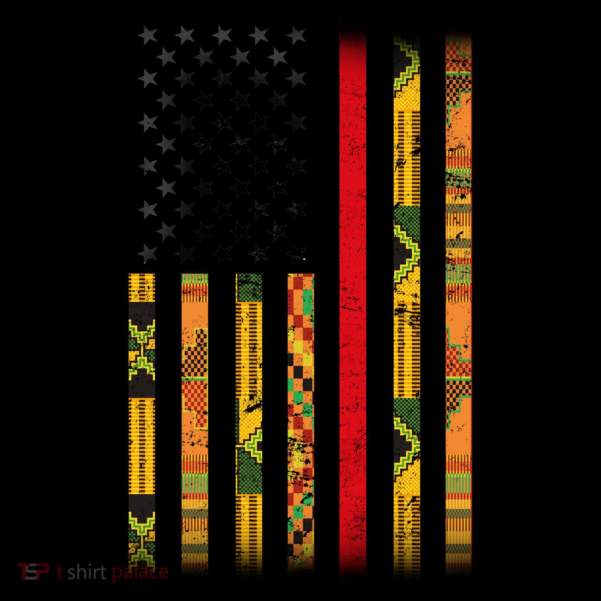 Kente US African American Flag Coffee Mug