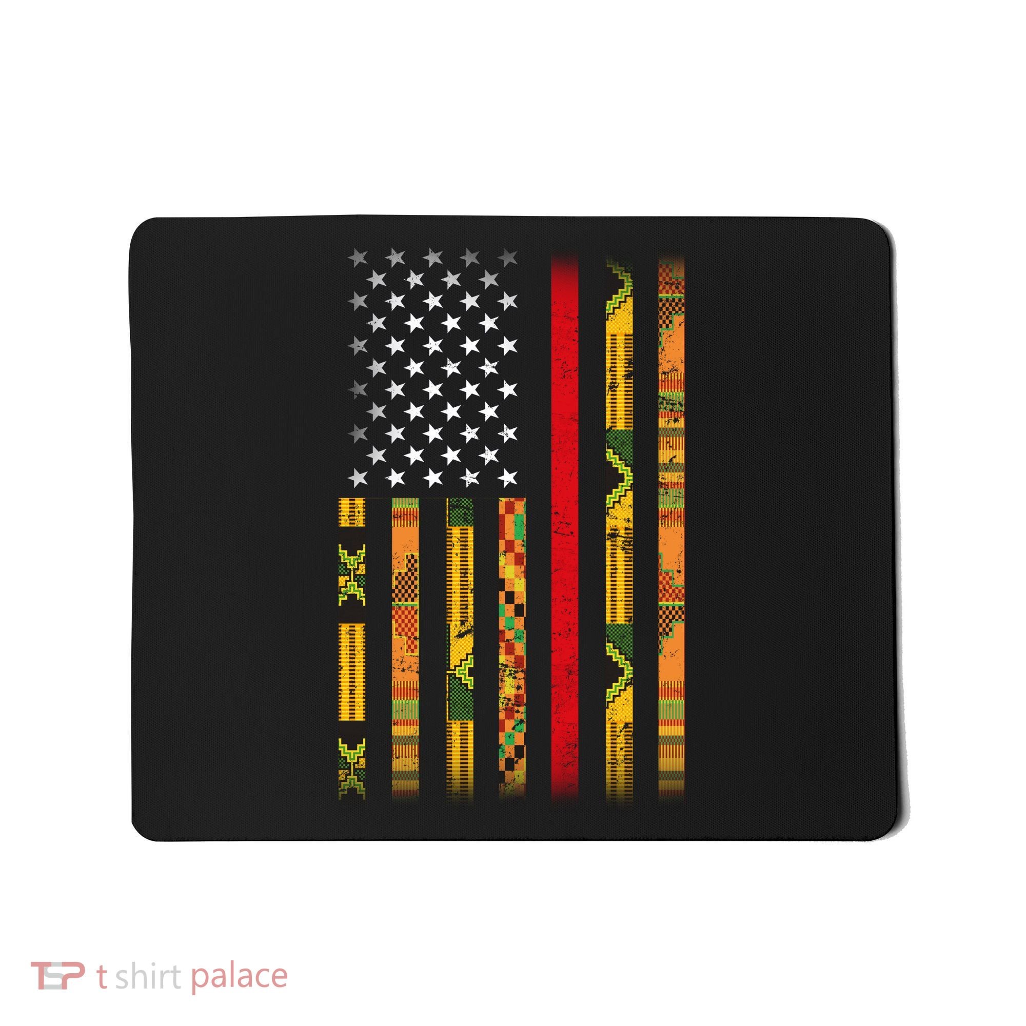 Kente US African American Flag Mousepad