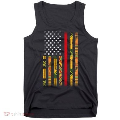 Kente US African American Flag Tank Top
