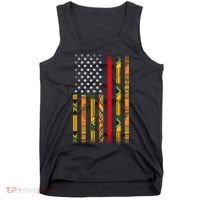 Kente US African American Flag Tank Top thumb 0