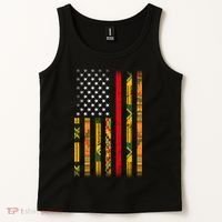 Kente US African American Flag Tank Top thumb 2
