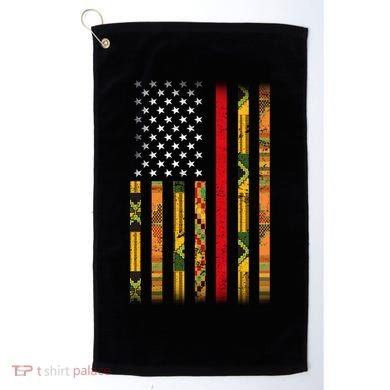 Kente US African American Flag Golf Towel