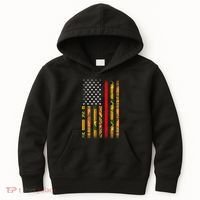 Kente US African American Flag Kids Hoodie thumb 0