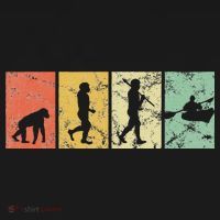Kayak Evolution Of Man Kayaking Funny Retro Vintage 70s 80s T-Shirt thumb 7