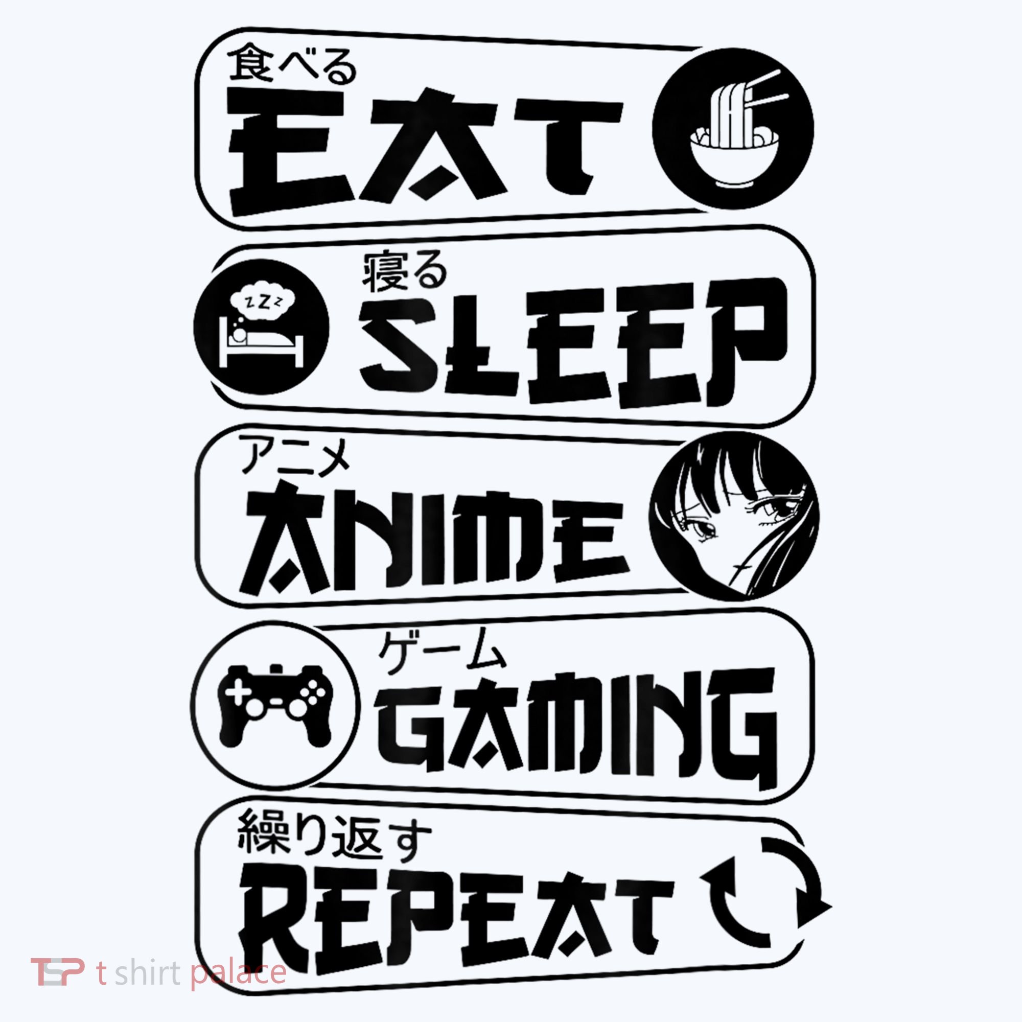 Kawaii Eat Sleep Anime Gaming Repeat Anime Gamer Otaku Visor