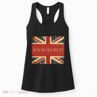 Knackered England Union Jack Flag Uk British Slang Women's Tank Top thumb 0