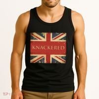 Knackered England Union Jack Flag Uk British Slang Tank Top thumb 3
