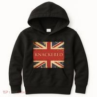 Knackered England Union Jack Flag Uk British Slang Kids Hoodie thumb 0
