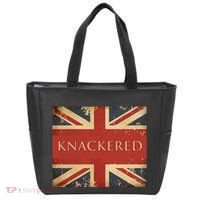 Knackered England Union Jack Flag Uk British Slang Tote Bag thumb 0