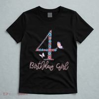 Kids Floral 4th Birthday Butterfly For T-Shirt thumb 5