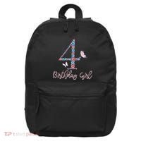 Kids Floral 4th Birthday Butterfly For 16 in Basic Backpack thumb 0