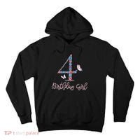 Kids Floral 4th Birthday Butterfly For Tall Hoodie thumb 0