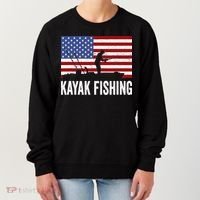 Kayaking Funny American Flag Angler Kayak Fishing Women's Sweatshirt thumb 0