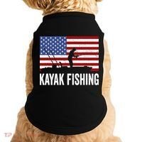 Kayaking Funny American Flag Angler Kayak Fishing Doggie Tank thumb 0