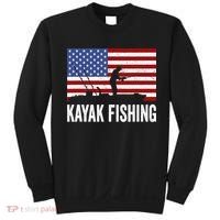 Kayaking Funny American Flag Angler Kayak Fishing Sweatshirt thumb 0