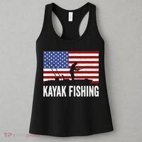 Kayaking Funny American Flag Angler Kayak Fishing Women's Tank Top thumb 3