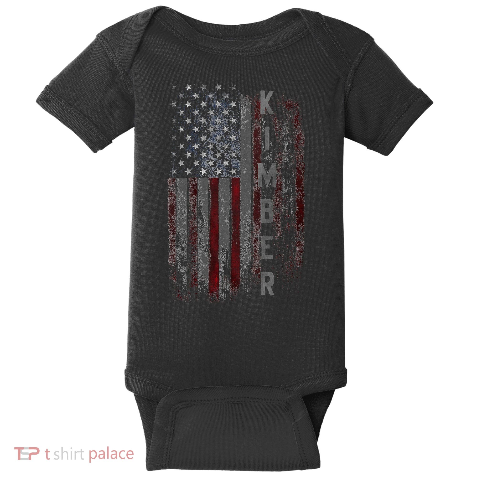 Kimber Family American Flag Baby Bodysuit