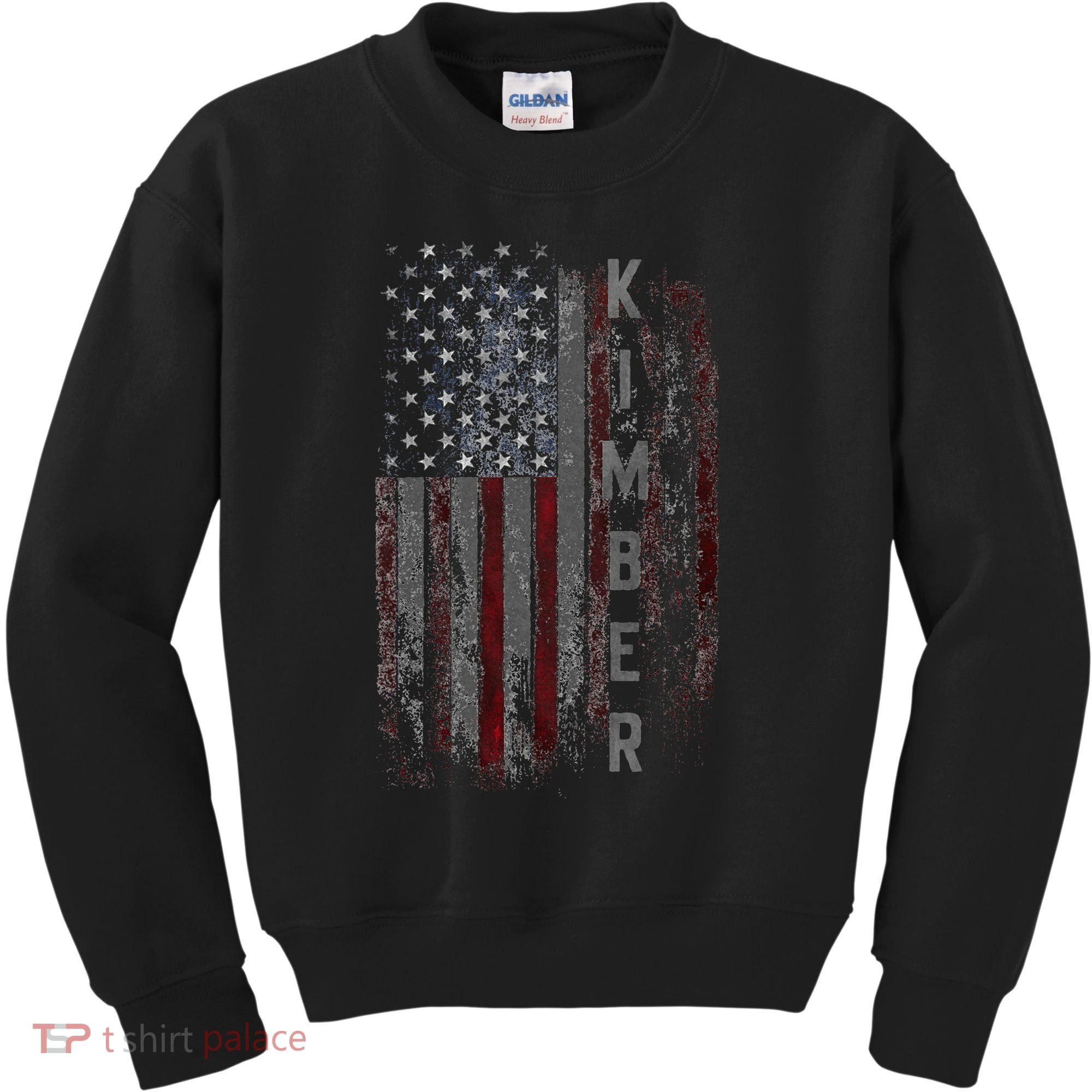 Kimber Family American Flag Kids Sweatshirt