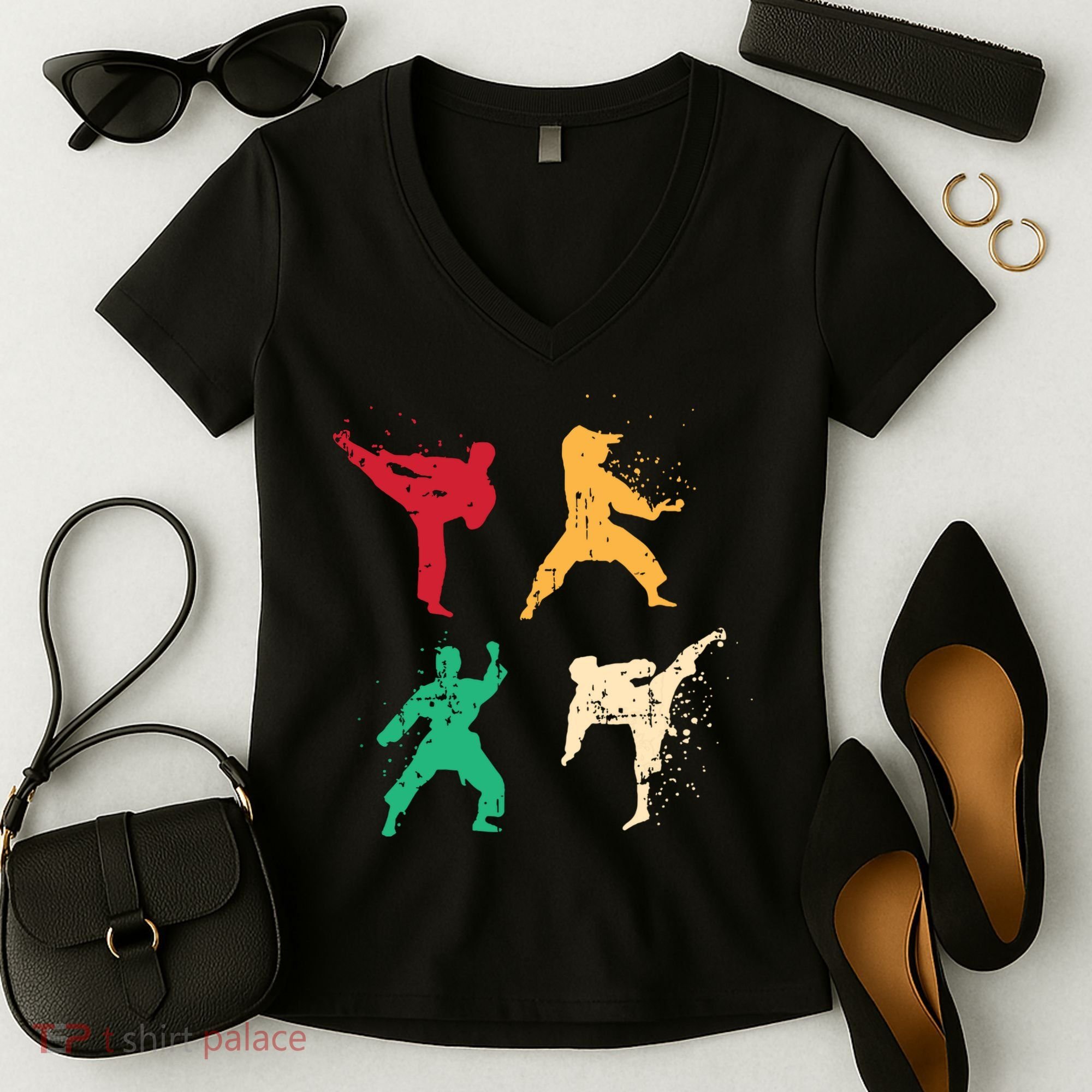 Karate For A Martial Art Enthusiast Women's V-Neck T-Shirt