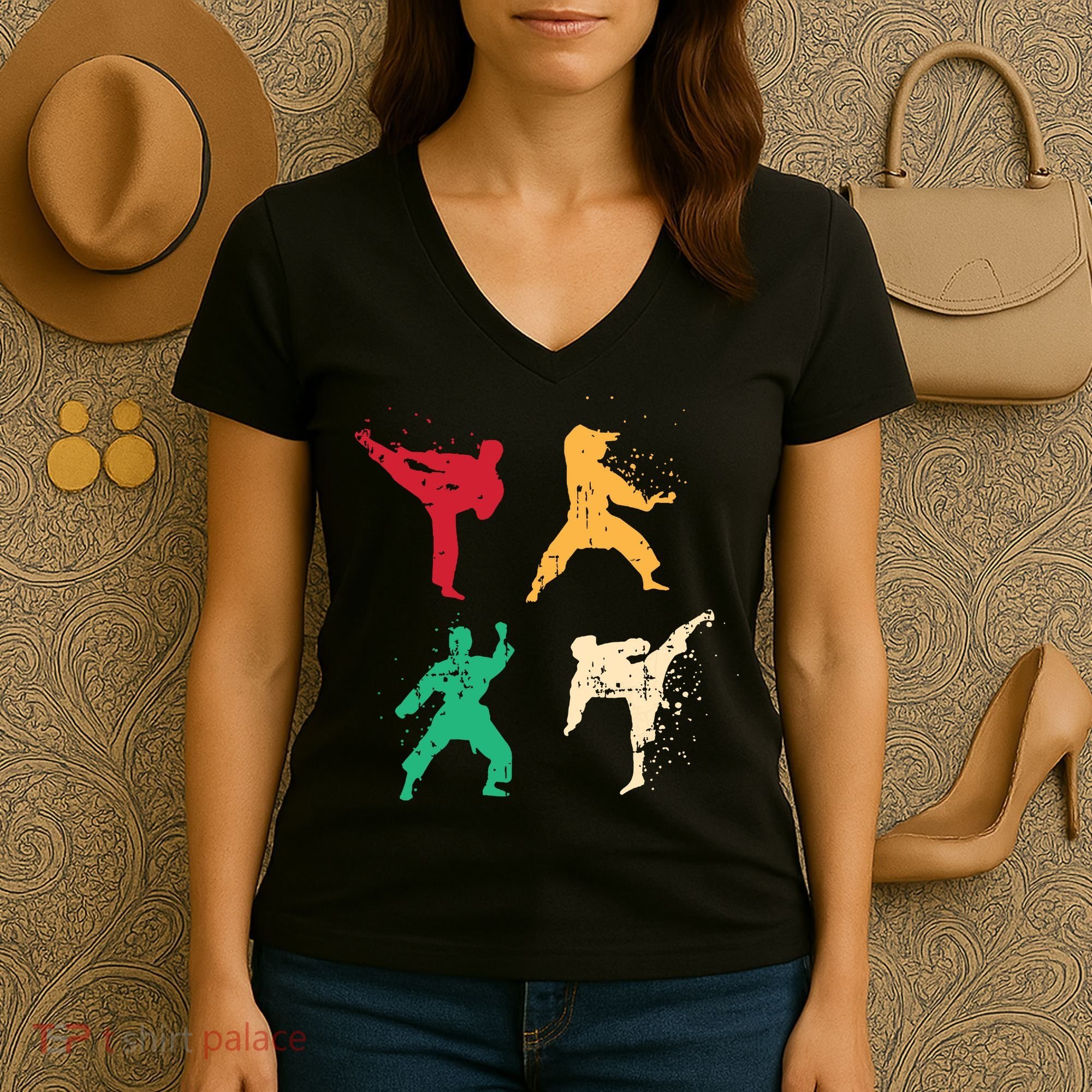 Karate For A Martial Art Enthusiast Women's V-Neck T-Shirt