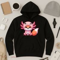 Kawaii Fox Axolotl Costume Hoodie thumb 3