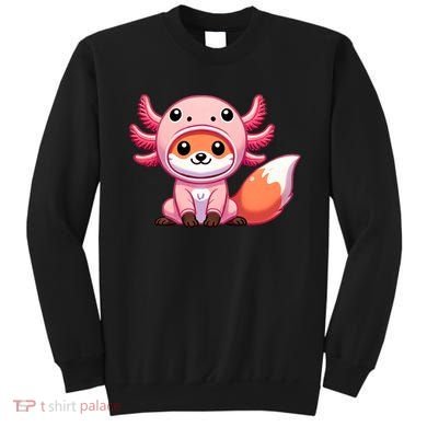 Kawaii Fox Axolotl Costume Sweatshirt