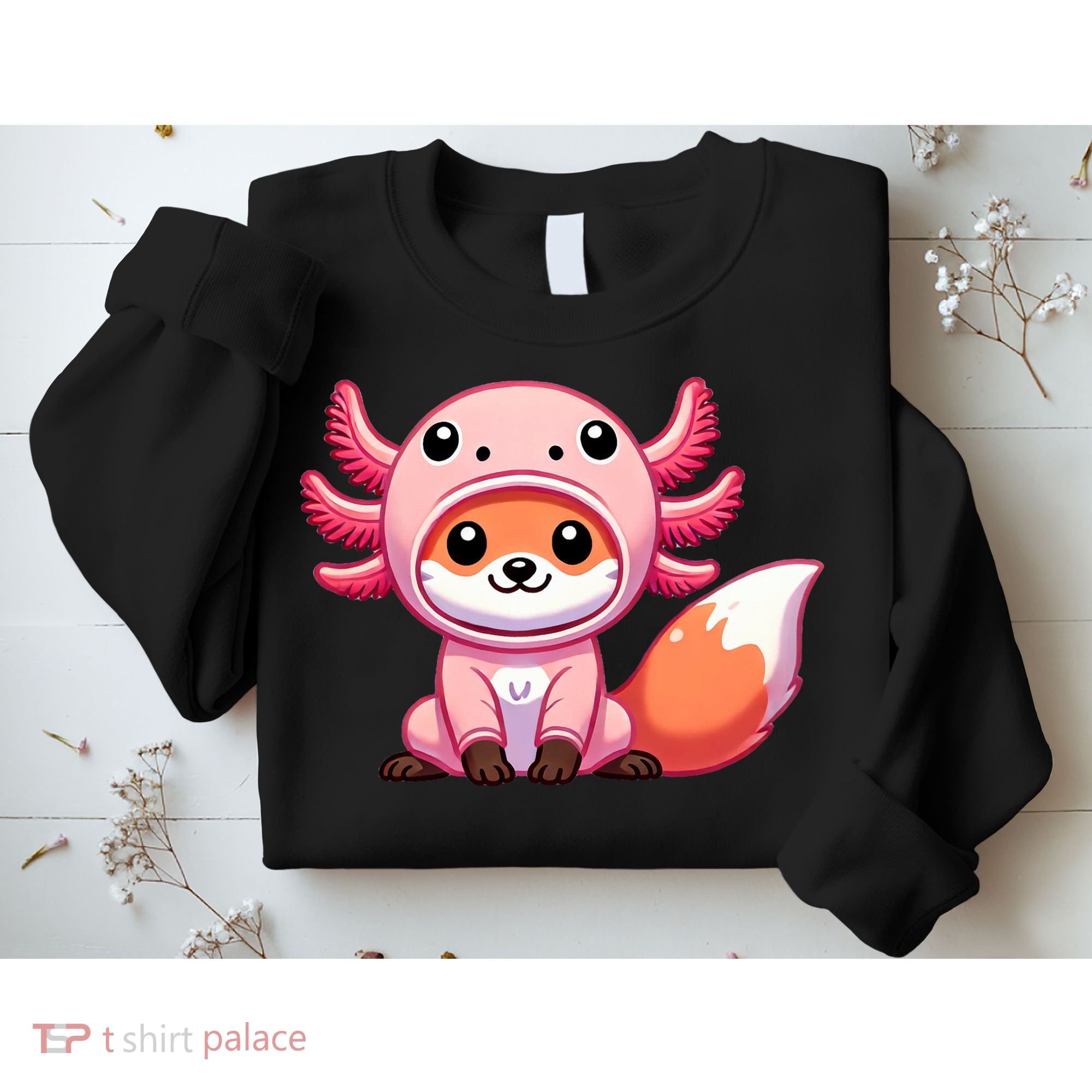 Kawaii Fox Axolotl Costume Sweatshirt