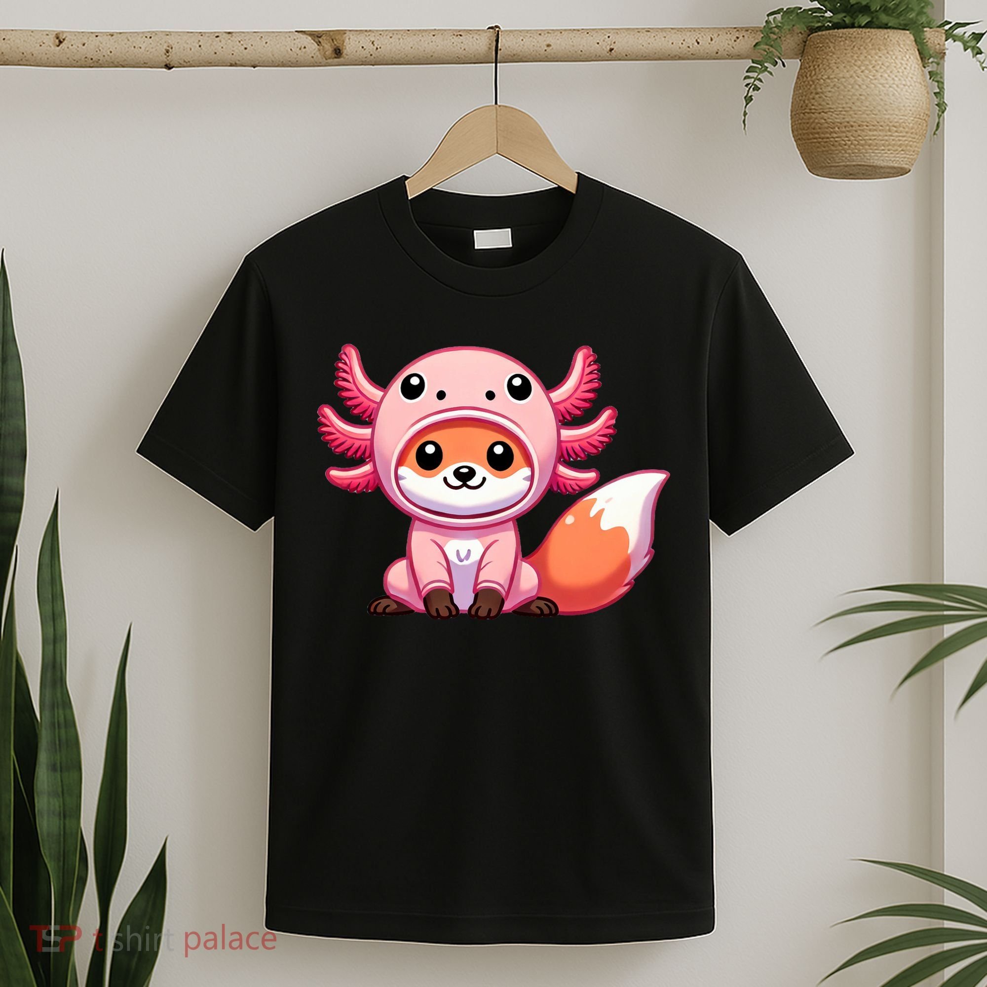 Kawaii Fox Axolotl Costume T-Shirt