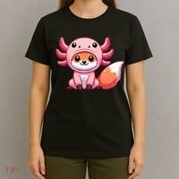 Kawaii Fox Axolotl Costume T-Shirt thumb 4